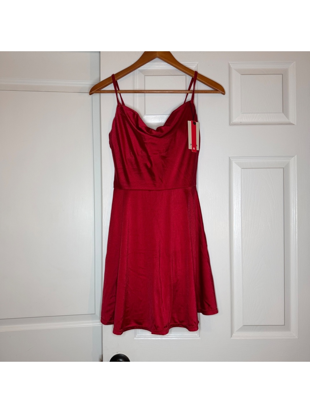Popilush Red Sleeveless Mini Shapewear Dress Adjustable Straps Womens M  MWT